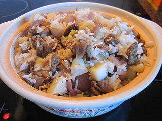 羊肉煲仔饭的做法步骤:13