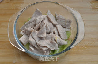 黄瓜汆里脊肉片的做法步骤:9