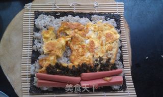 芝麻甜辣蛋腿寿司的做法步骤:6