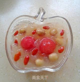 银耳西瓜盅的做法步骤:16