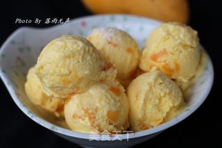 椰香芒果冰淇淋的做法步骤:9