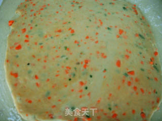 胡萝卜葱油饼的做法步骤:7
