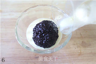 【芒果白雪黑糯米】椰浆和黑米搭配的港式甜品的做法步骤:6