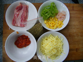 【番茄自制美食】培根鲜虾披萨的做法步骤:7