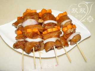 巧用平底锅做烧烤风味鸡肉串——叉烧鸡肉串的做法步骤:10