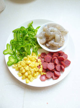 做批萨是偷懒又解馋的好办法---鲜虾厚底批萨的做法步骤:4