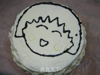 【番茄自制美食】樱桃小丸子生日蛋糕的做法步骤：20