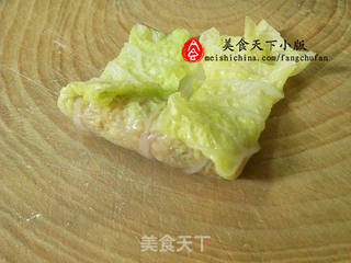 鸡汁翡翠卷的做法步骤:6