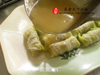 鸡汁翡翠卷的做法步骤:9