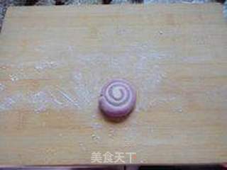 带有浪漫气息的紫色螺纹----【椰奶紫薯包】的做法步骤:15