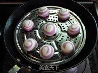 带有浪漫气息的紫色螺纹----【椰奶紫薯包】的做法步骤:18
