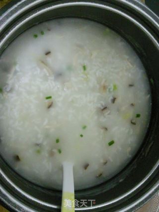 香菇鸡丝粥的做法步骤:7