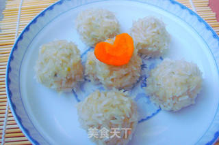 珍珠丸子---电饭煲蒸出的美味的做法步骤:11