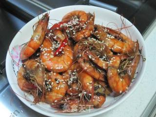 芝麻蚝油苦丁虾的做法步骤:10