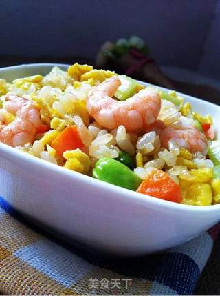 虾仁炒饭的做法步骤:8