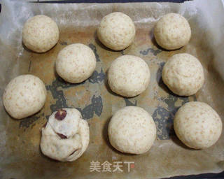 养生美食~麦麸红豆沙面包的做法步骤:12