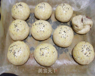养生美食~麦麸红豆沙面包的做法步骤:13