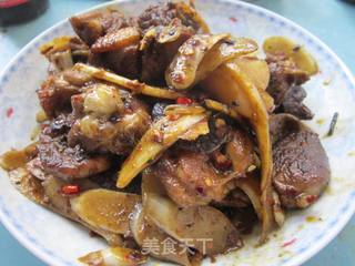 子姜炒鸭的做法步骤:8
