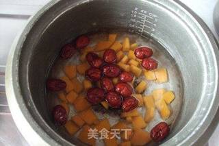南瓜红枣百合汤的做法步骤:5