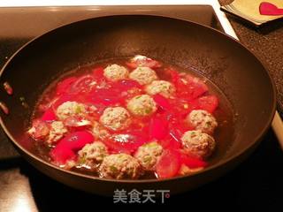 番茄肉丸汤的做法步骤：5