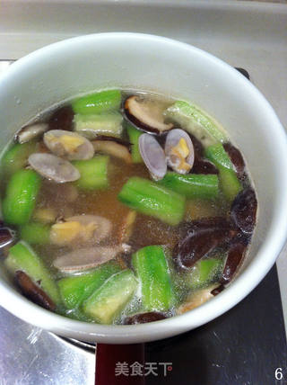 防御“秋老虎”的滋养鲜汤——【丝瓜花甲汤】的做法步骤:6