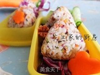 什锦肉松饭团的做法步骤:4