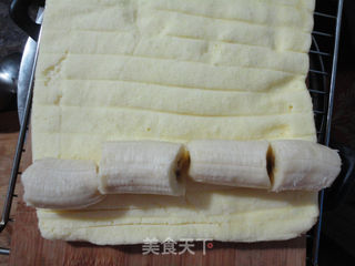 香蕉蛋糕卷的做法步骤:11