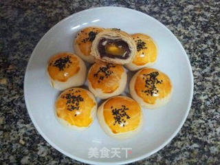 苏式月饼--蛋黄酥的做法步骤:18