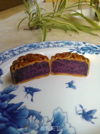 中秋热身之紫薯月饼---健康低卡的做法步骤:12