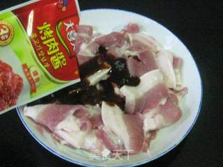 酱香杏鲍菇烤五花肉的做法步骤:3