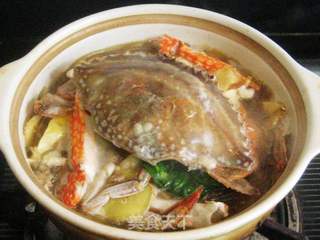 梭子蟹肉末粉丝煲的做法步骤:13