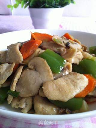 口蘑炒鸡肉的做法步骤:11