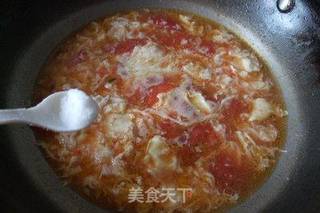 番茄蛋汤的做法步骤:8