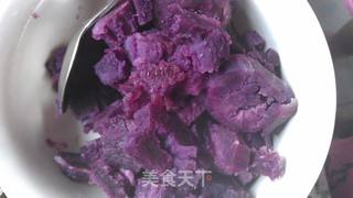 奶香紫薯饼的做法步骤:3