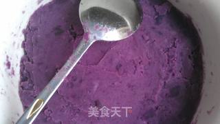 奶香紫薯饼的做法步骤：4