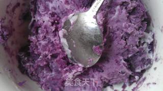 奶香紫薯饼的做法步骤:6