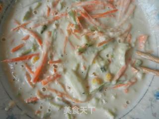 蔬菜玉米饼的做法步骤:4
