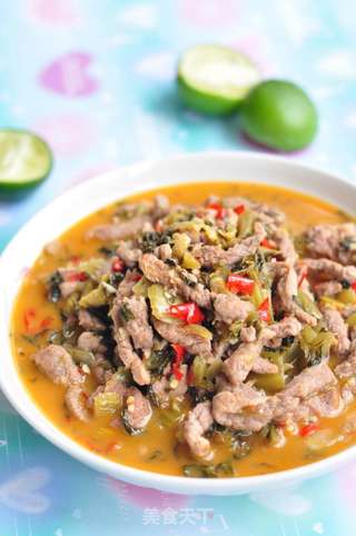 傣族风味——水腌菜炒肉的做法步骤:6