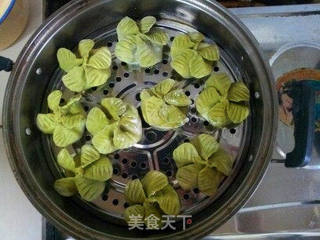 翡翠青菜包的做法步骤:15