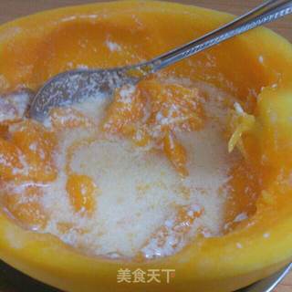 电饭锅木瓜炖牛奶的做法步骤:6