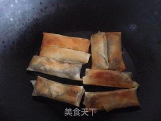 自家制作豆沙春卷的做法步骤:6