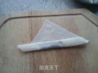 自家制作豆沙春卷的做法步骤:3