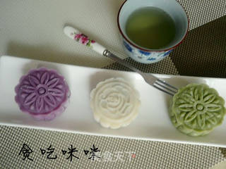 三色冰皮月饼的做法步骤:10
