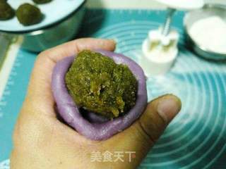 三色冰皮月饼的做法步骤:8
