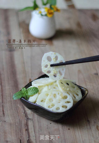 凉拌姜末藕片的做法步骤:16
