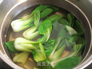香菇扒油菜的做法步骤:3