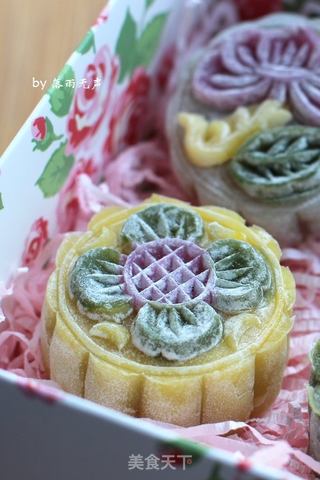 花样冰皮月饼的做法步骤:16