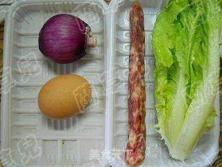 甘蓝煲仔饭的做法步骤:2