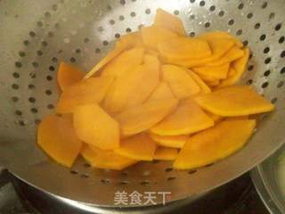 南瓜扒肉片的做法步骤:3