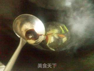 南瓜扒肉片的做法步骤:6
